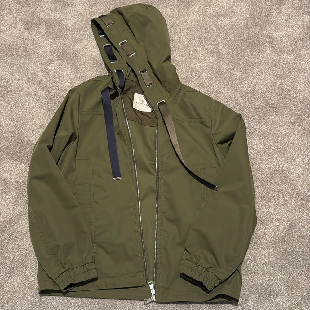 Moncler Haru Hooded Jacket, Size Small 1, Army Green